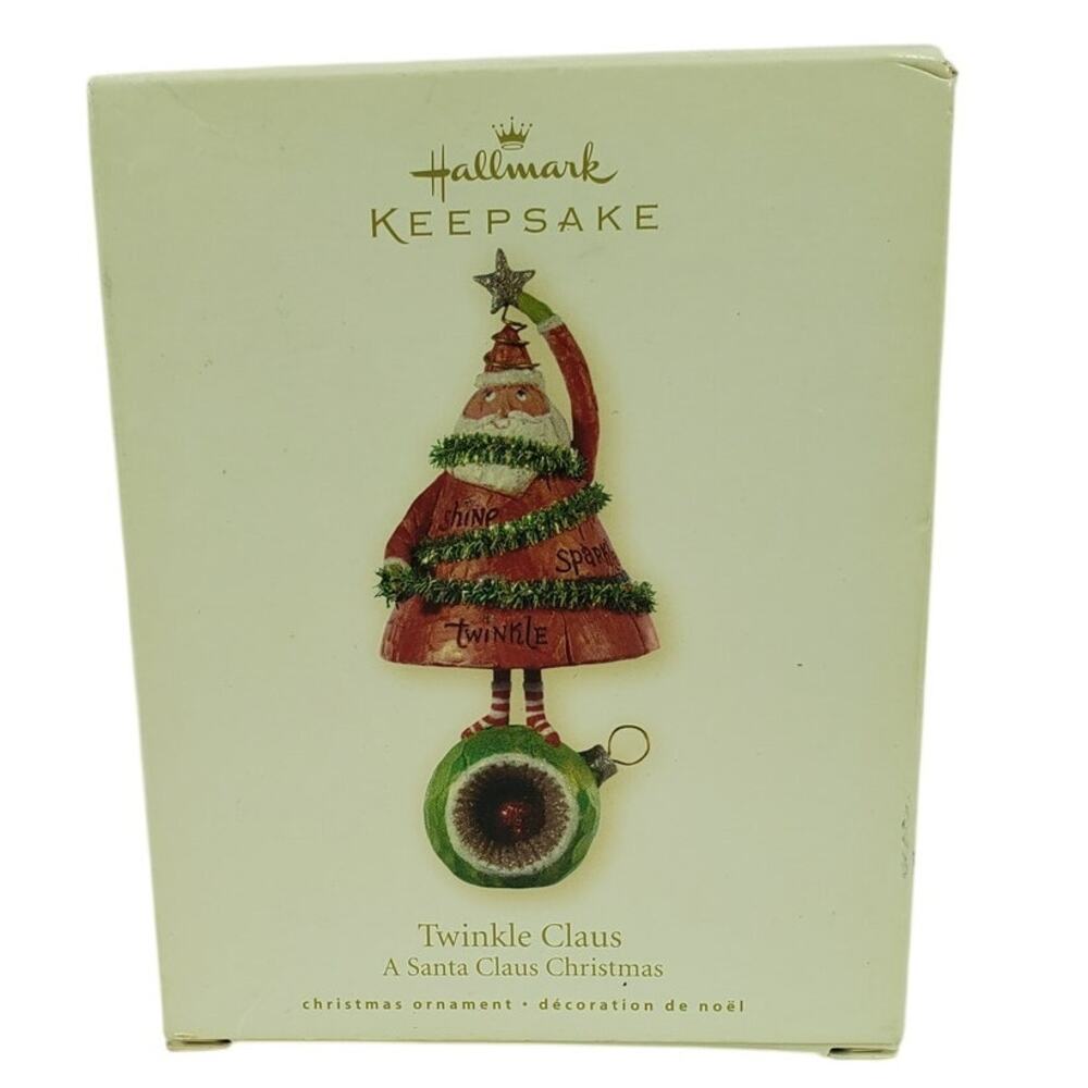 2008 Hallmark Keepsake Twinkle Claus A Santa Claus Christmas Ornament